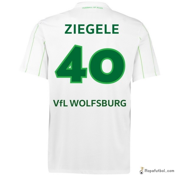 Camiseta VfL Wolfsburgo Replica Segunda Ropa Ziegele 2016/17 Blanco